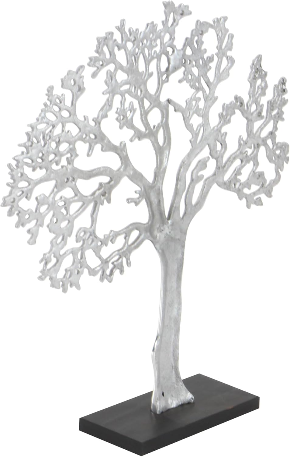 Deco 79 Silver Black Tree Sculpture Home Decor Statue