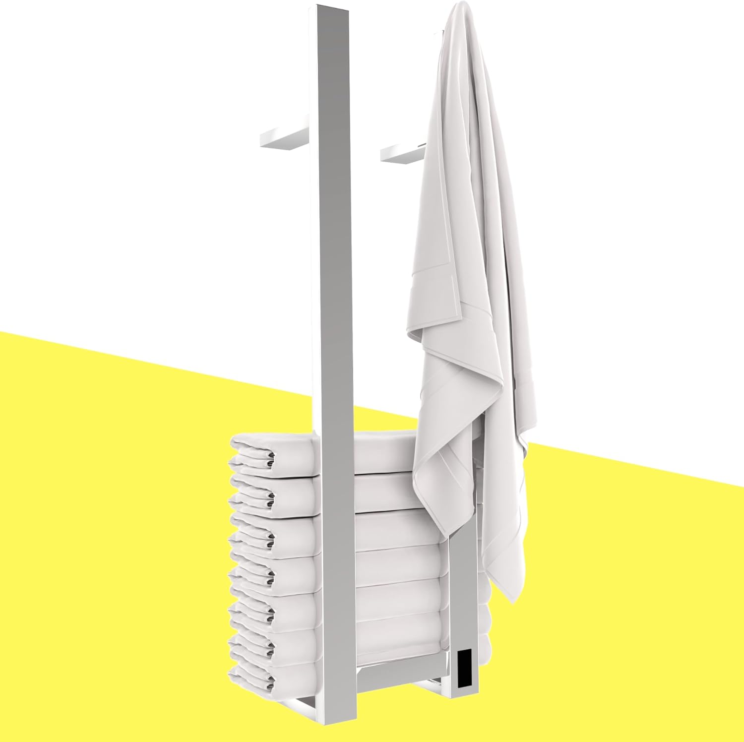 COZYBASE Heated Towel Rack with Timer and Storage