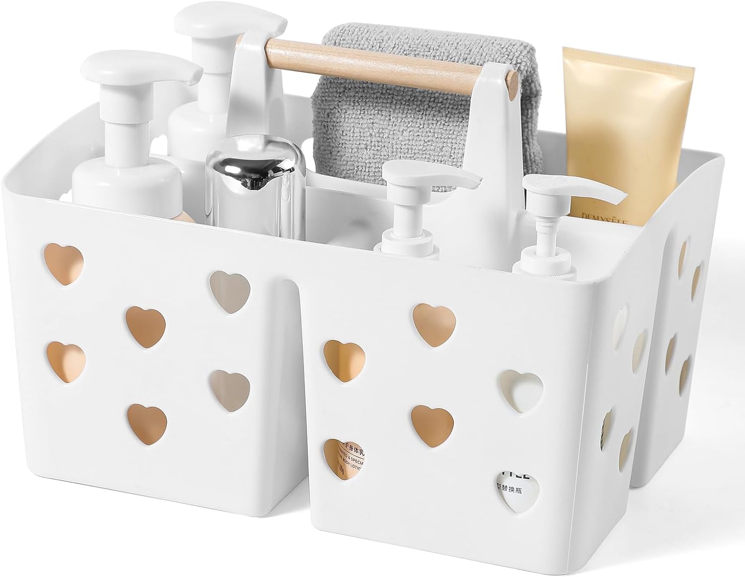 Anyoifax Portable Shower Caddy with Handle and Drainage Holes