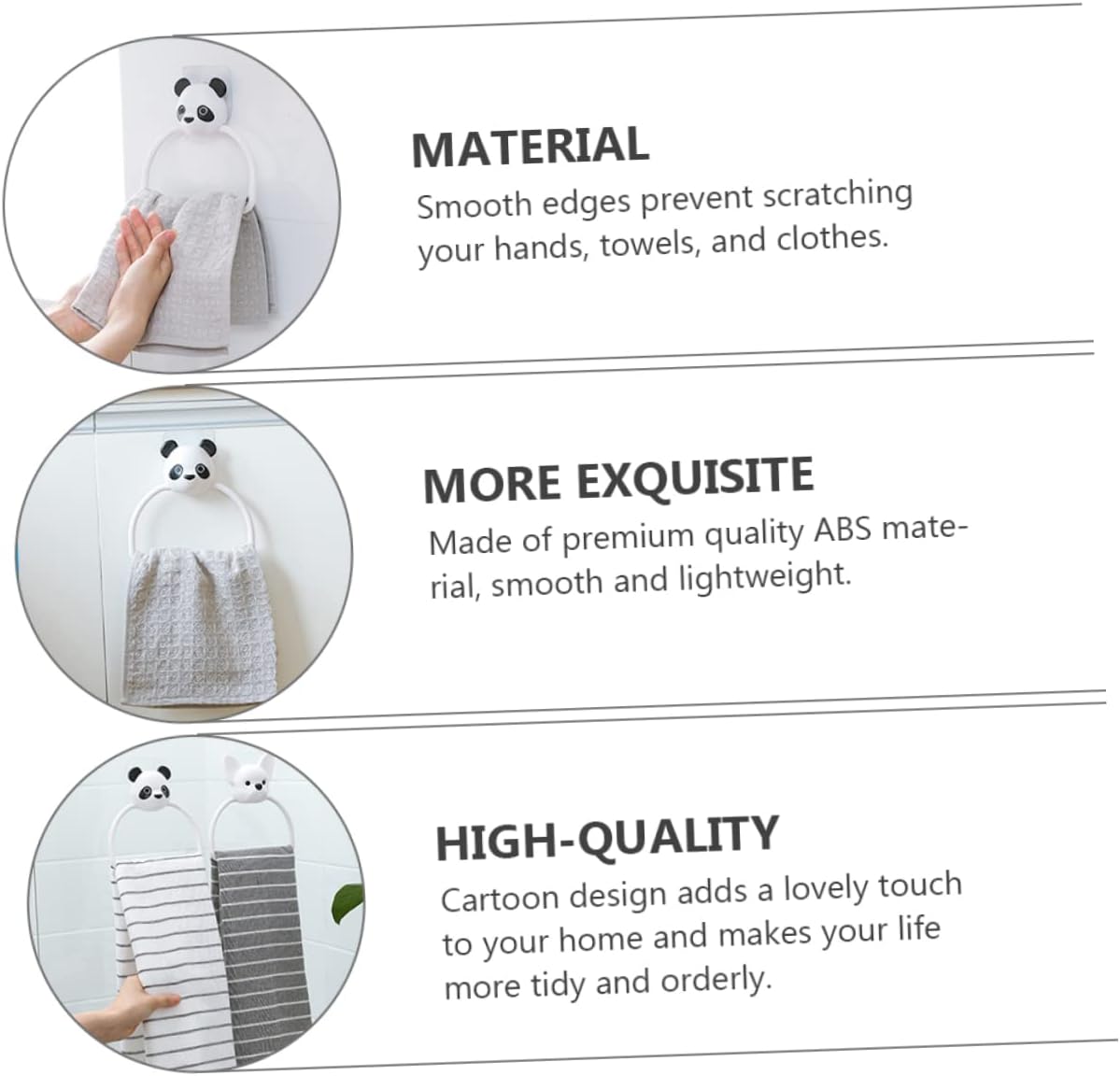 LABRIMP 3pcs Chrome Towel Rack Wall Mount