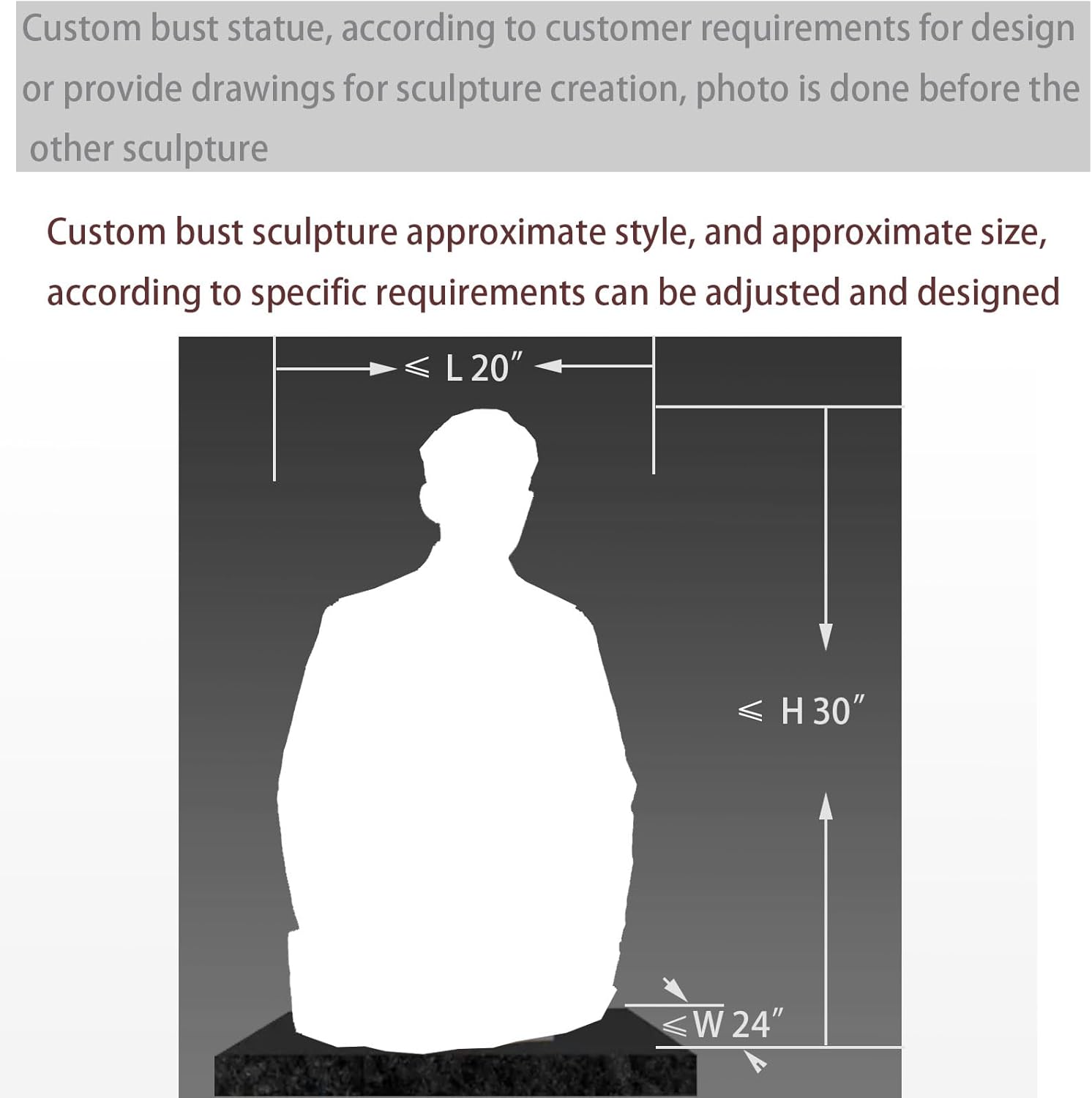 Customized Bust Statue - Marble Half-Body Portrait Sculpture