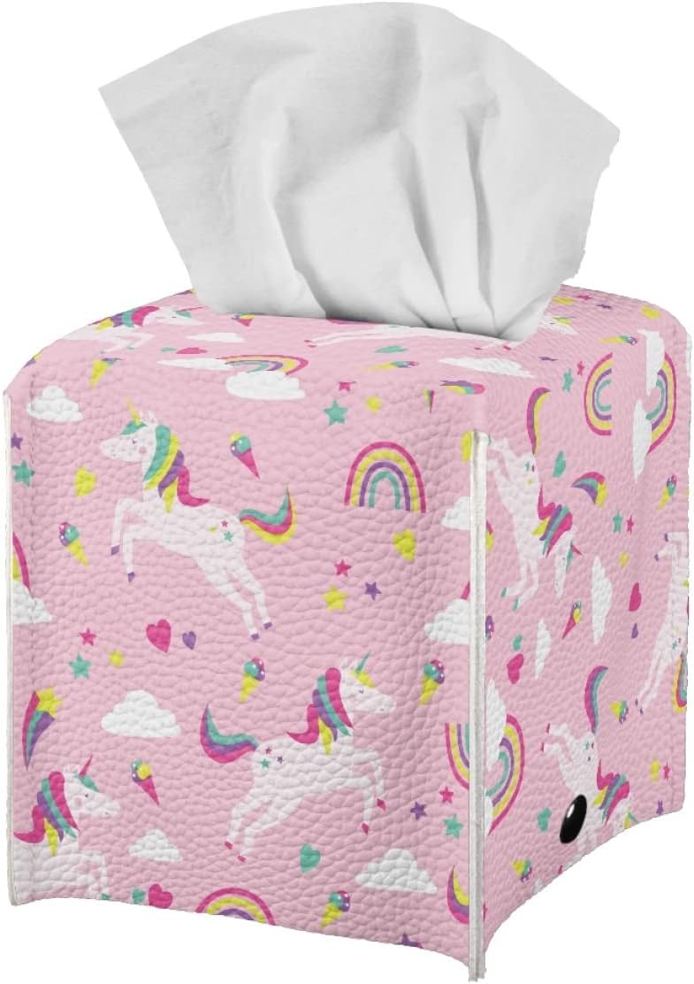 Joo Meryer Pink Unicorn Tissue Box Cover