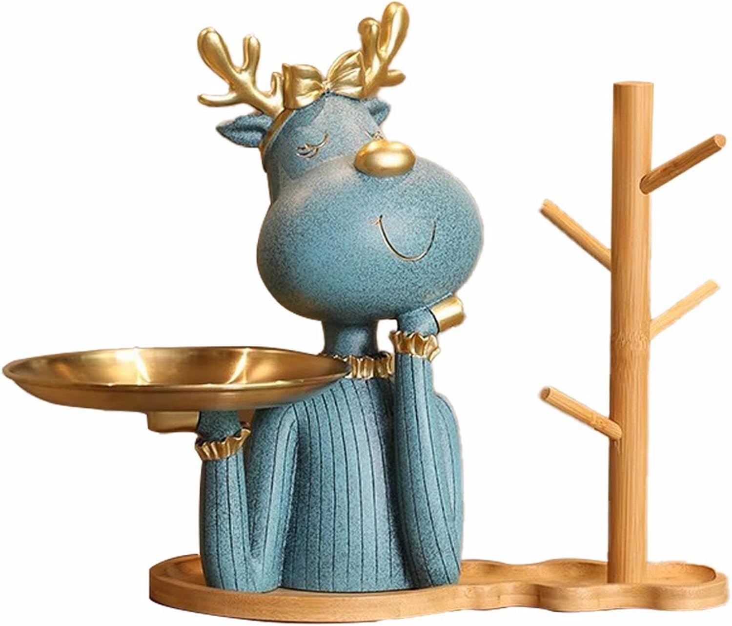 Wood Tray Statues Key Holder for Home Decor
