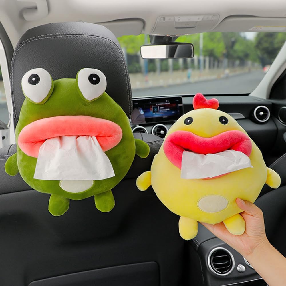 Mellsunny Cartoon Car Plush Tissue Box Green Frog