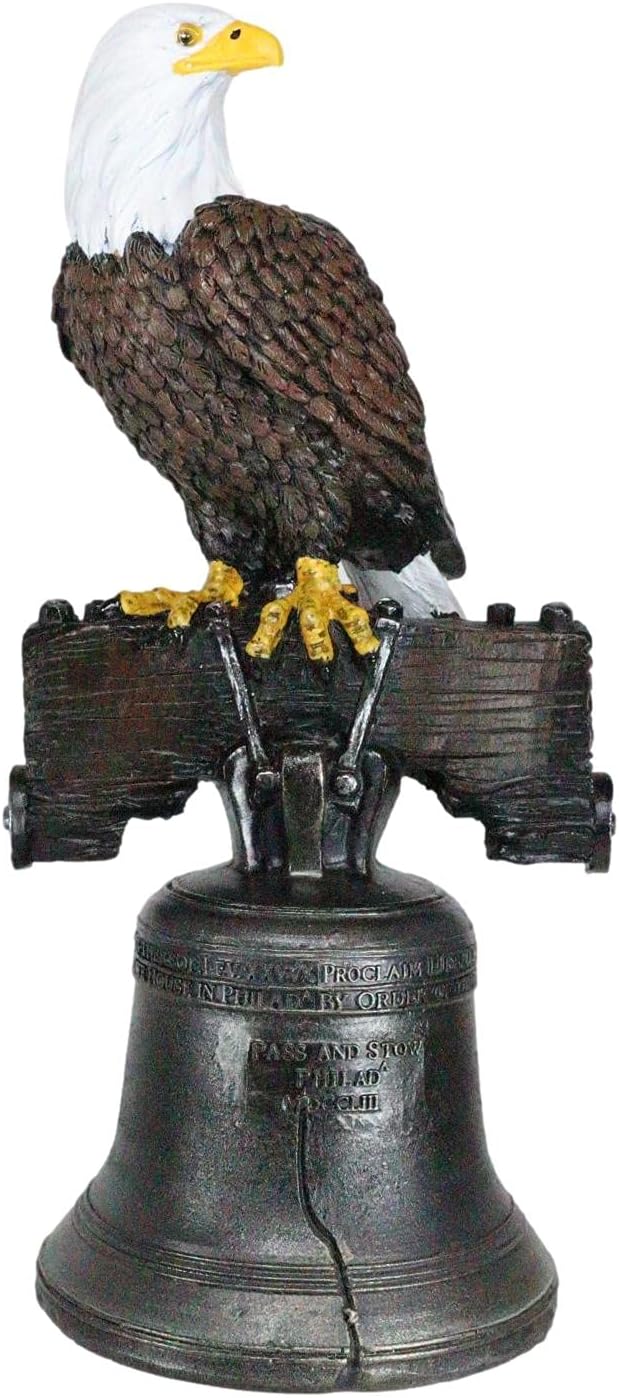 Ebros Independence Day Liberty Bell Eagle Figurine 1