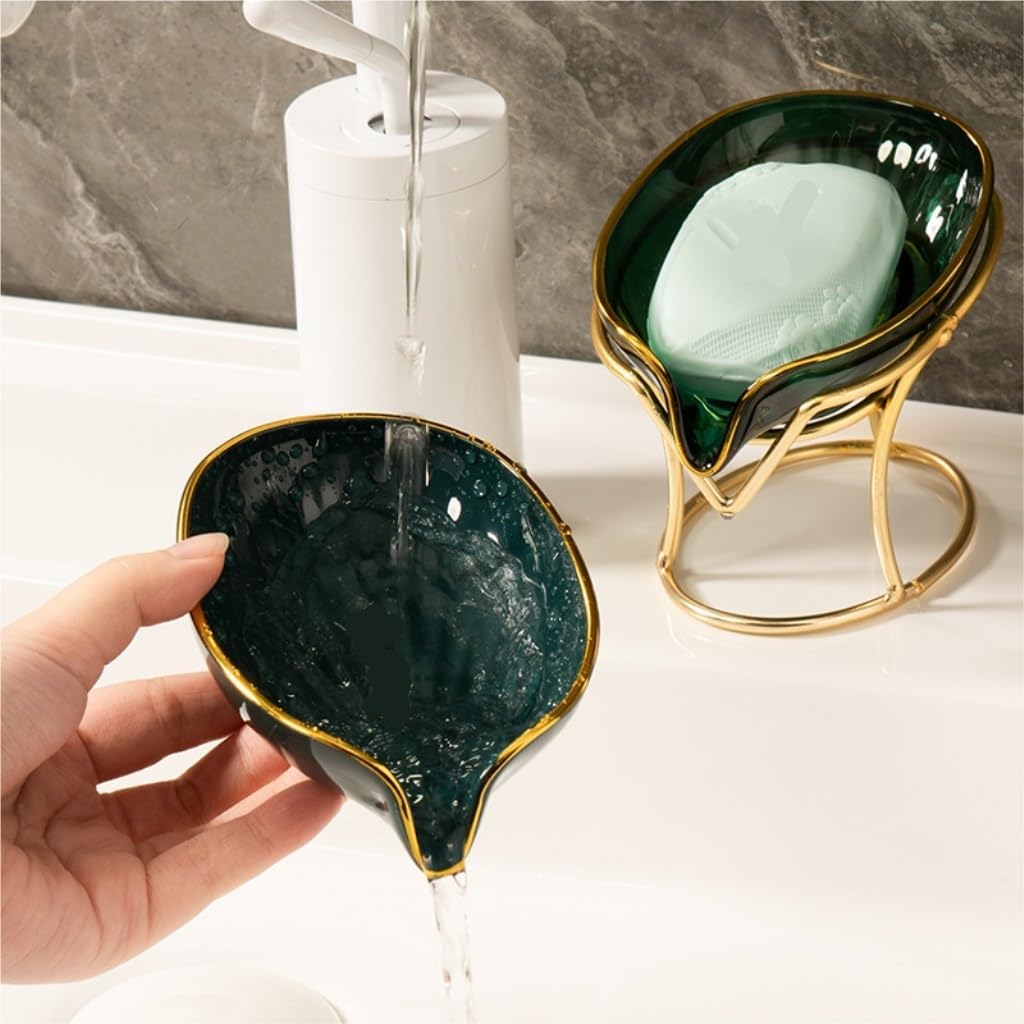 Valcla Soap Dish Green 45 Degree Self Draining Bathroom Holder
