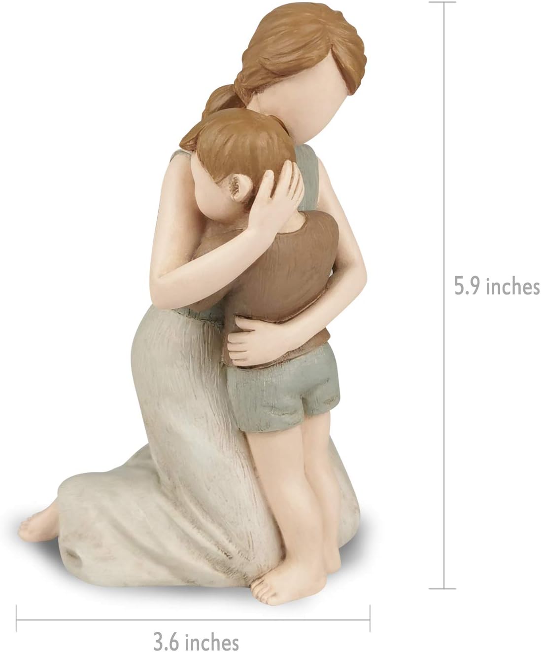 Mother and Son Figurines Statues Ivory