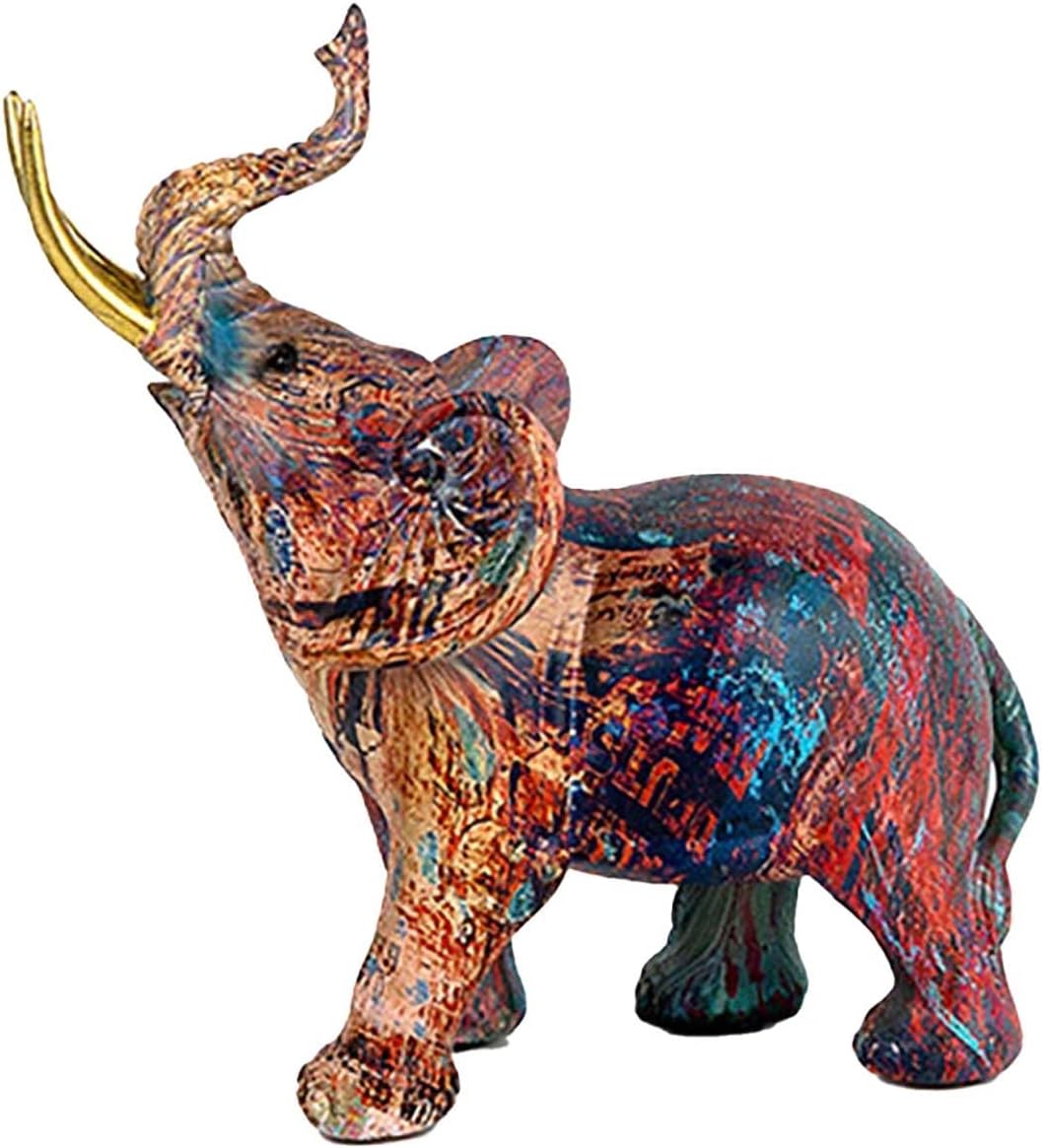 Nudsfuii Simple Elephant Statue Home Decor Accent