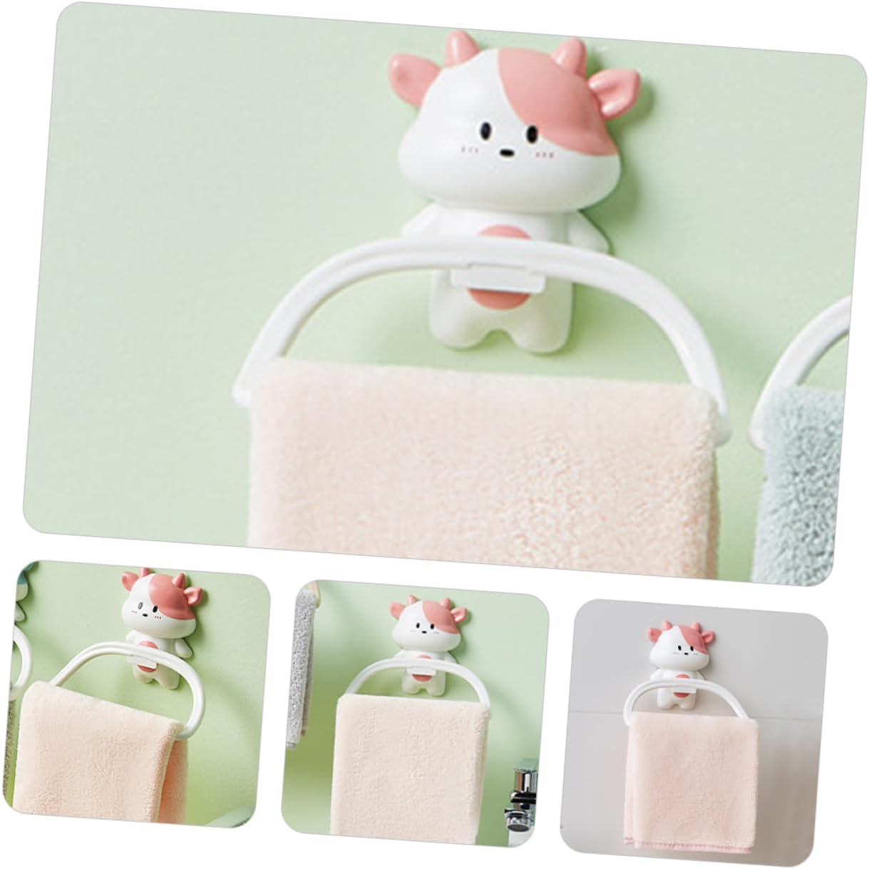Cabilock Cute Towel Holder Wall Mounted Bathroom Decor