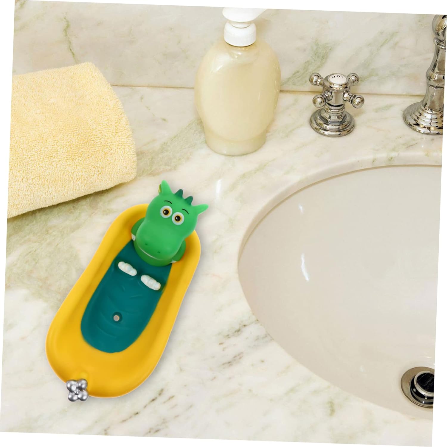 BRIGHTFUFU Sponge Soap Holder with Dinosaur Design