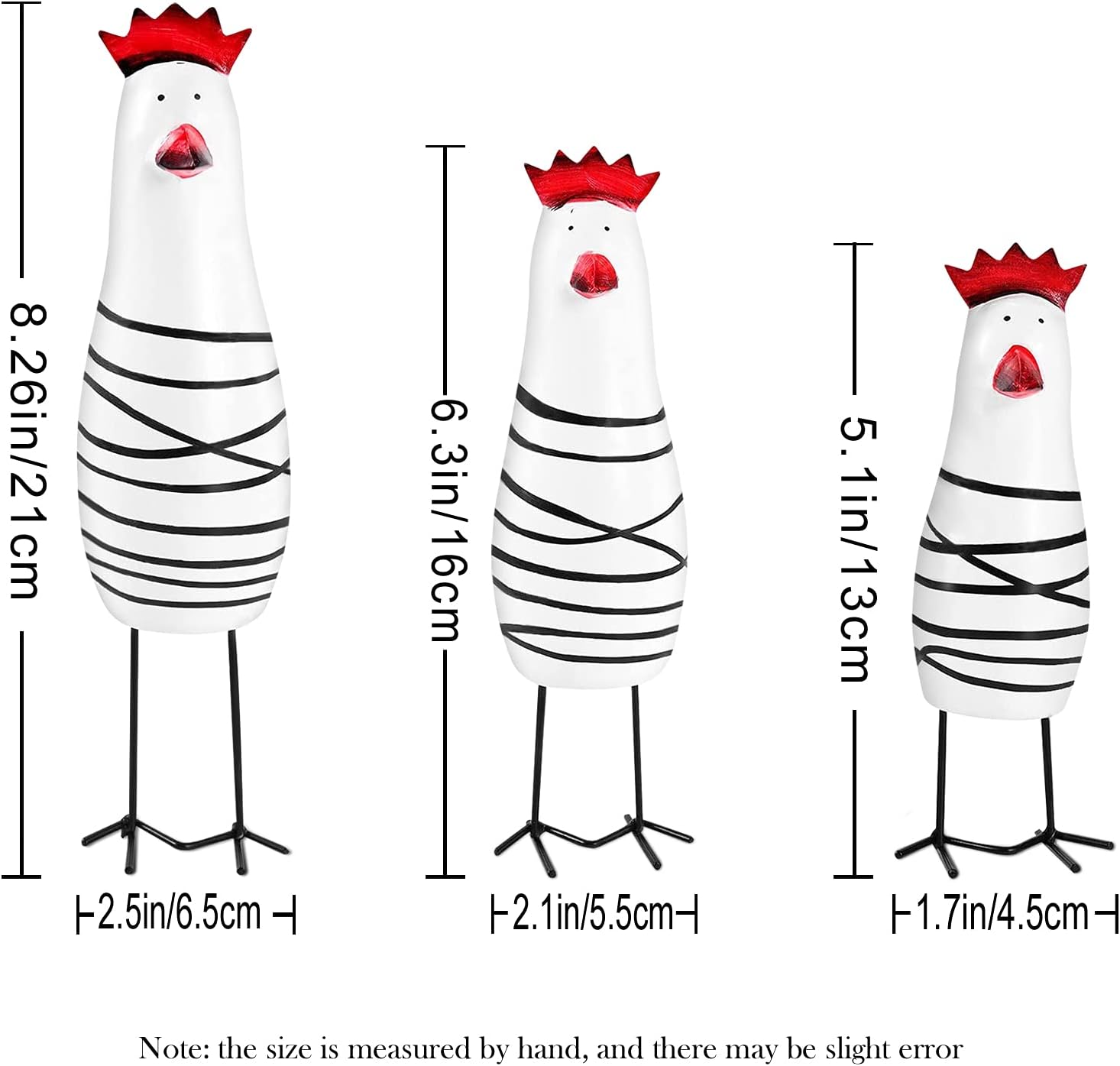 Notakia Wooden Rooster Home Decor Set of 3