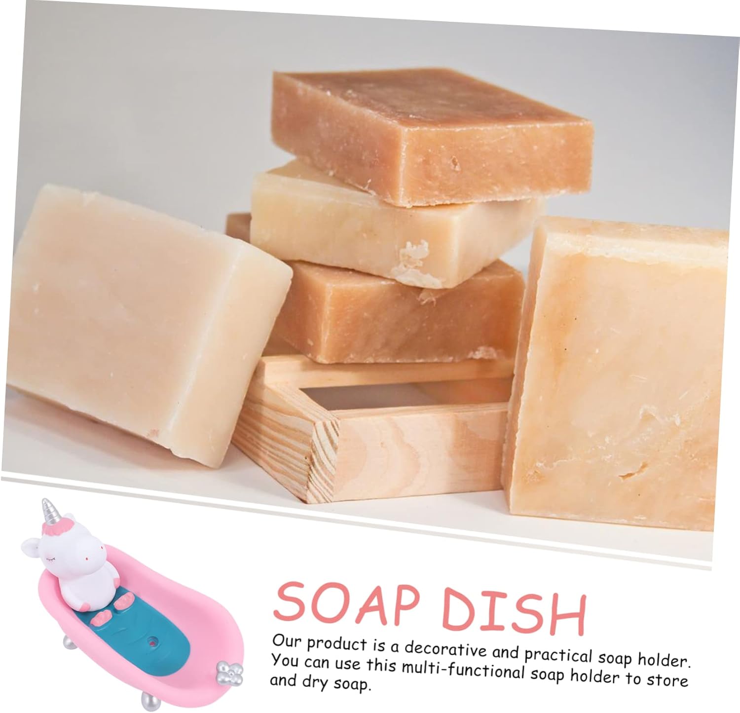 Cartoon Unicorn Soap Dish for Bathroom and Kitchen