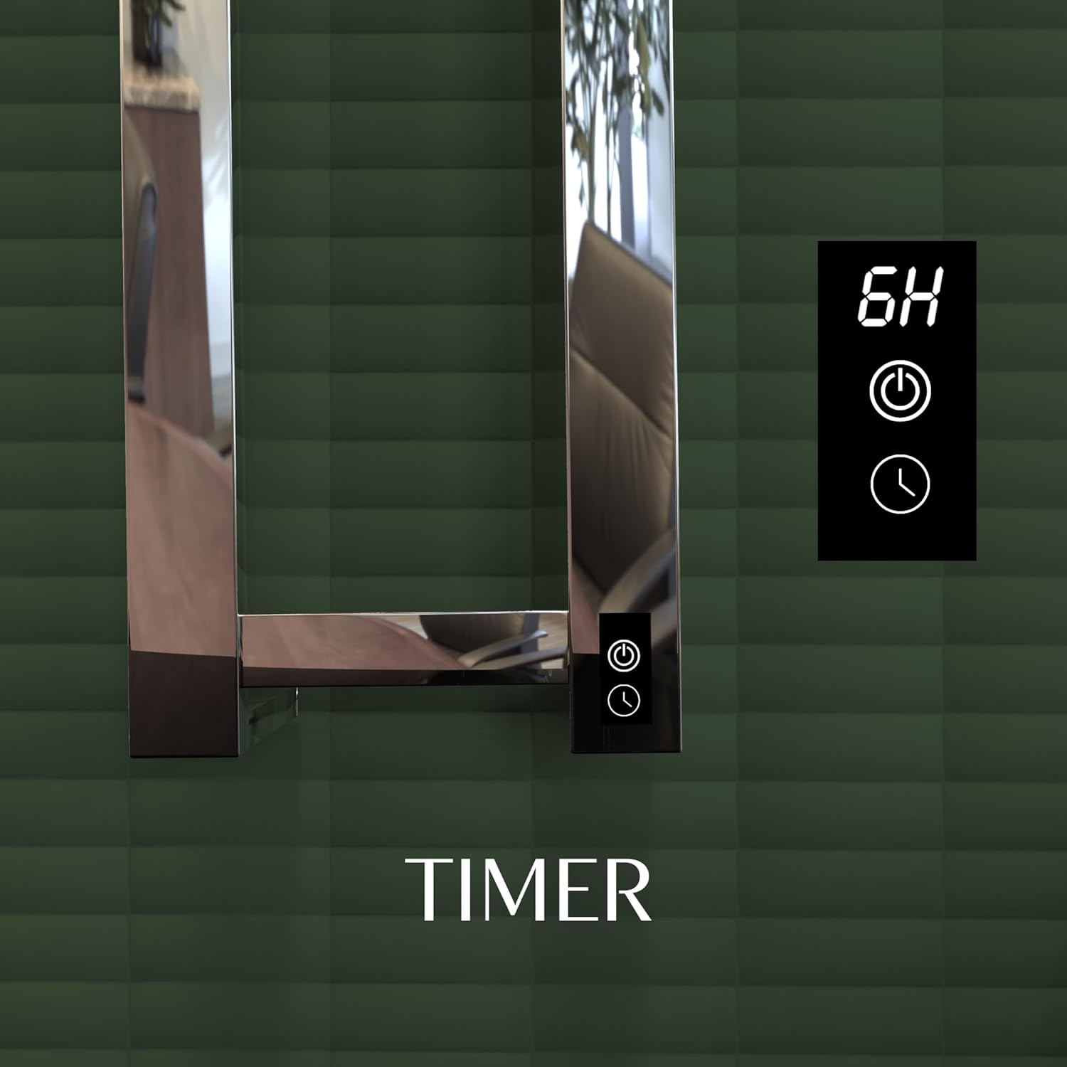 COZYBASE Heated Towel Rack with Timer and Storage