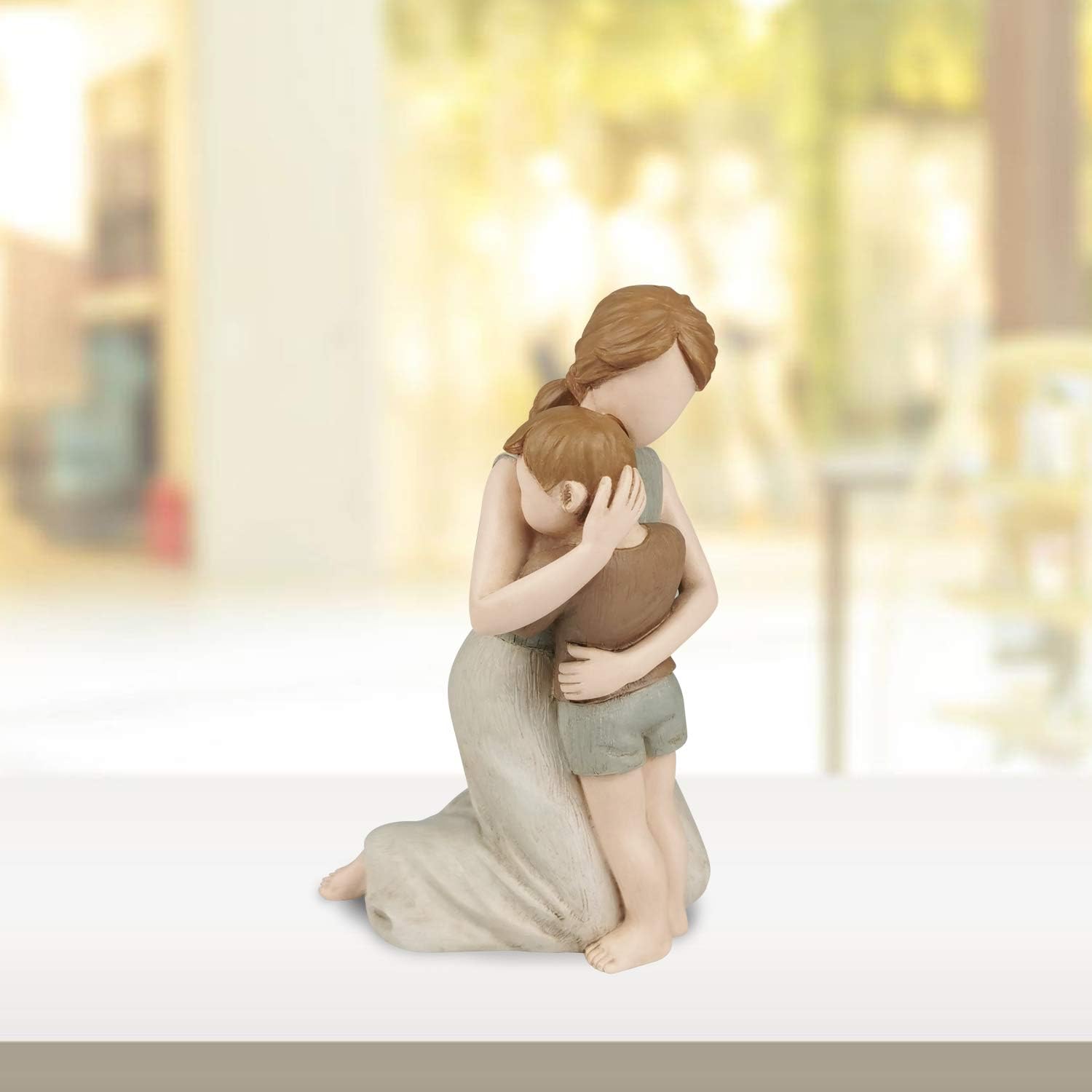 Mother and Son Figurines Statues Ivory
