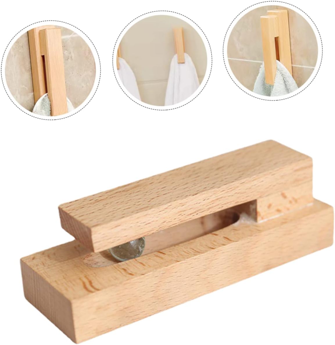 Happyyami Towel Hanging Rack Rustic Style for Bathroom and Kitchen