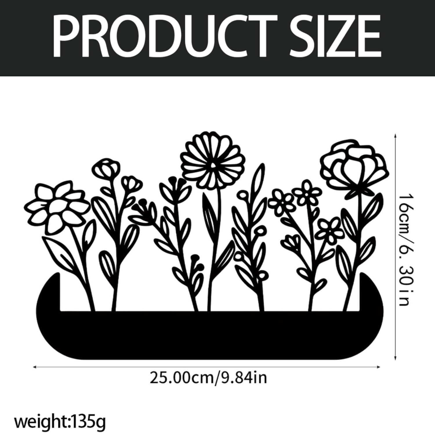 Miniature Metal Flower Statue for Home Decor