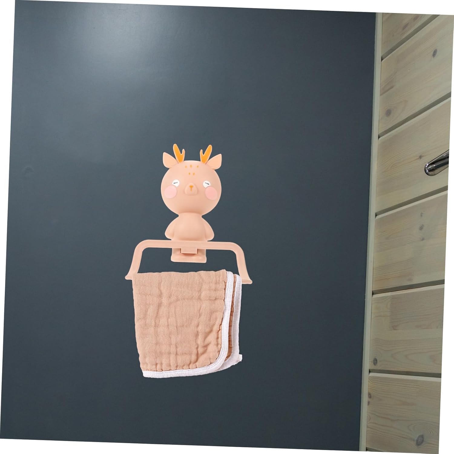 Cartoon Elk Towel Ring - Wall Mounted No Drill Installation