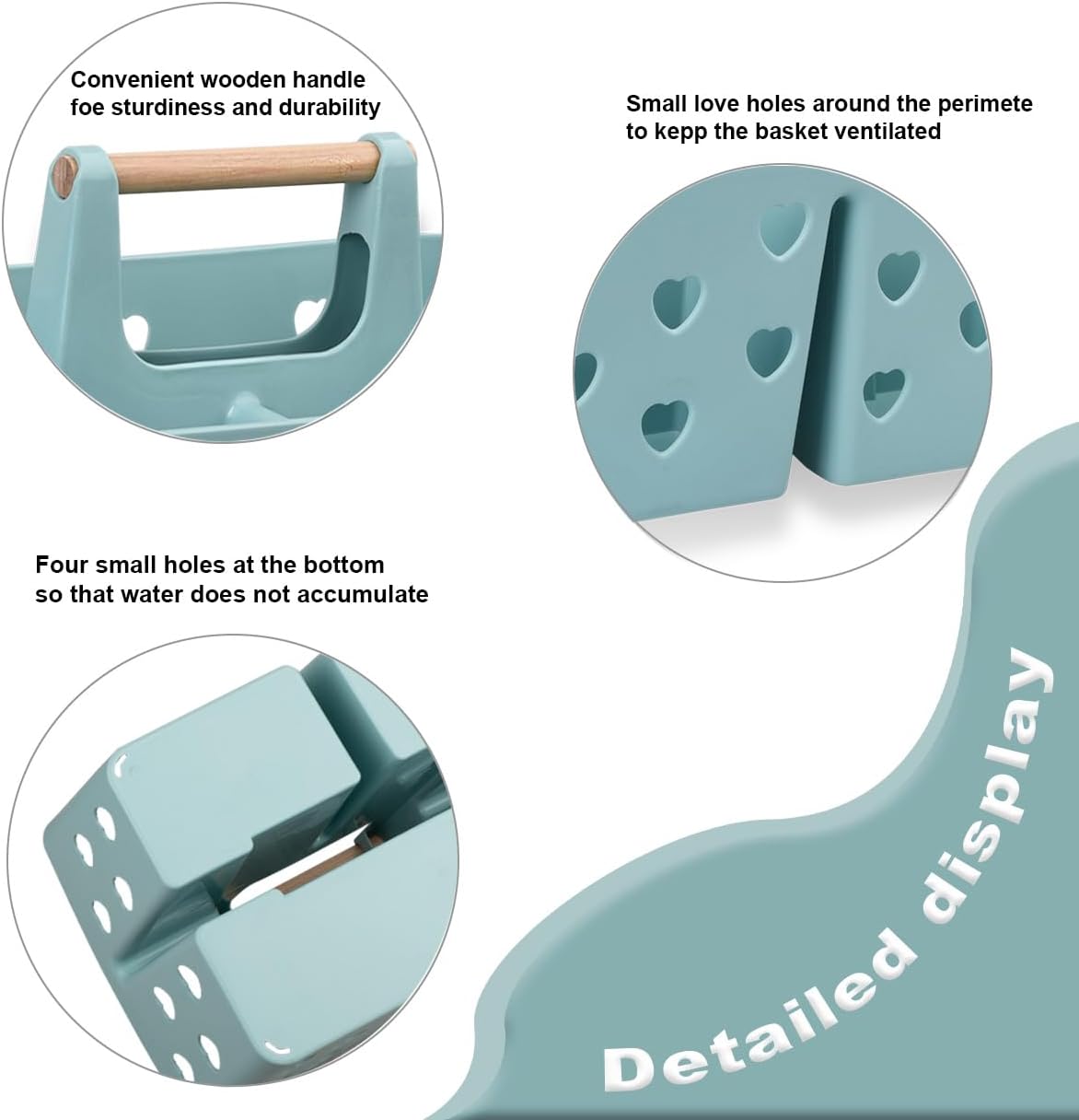 Anyoifax Portable Shower Caddy with Handle and Drainage