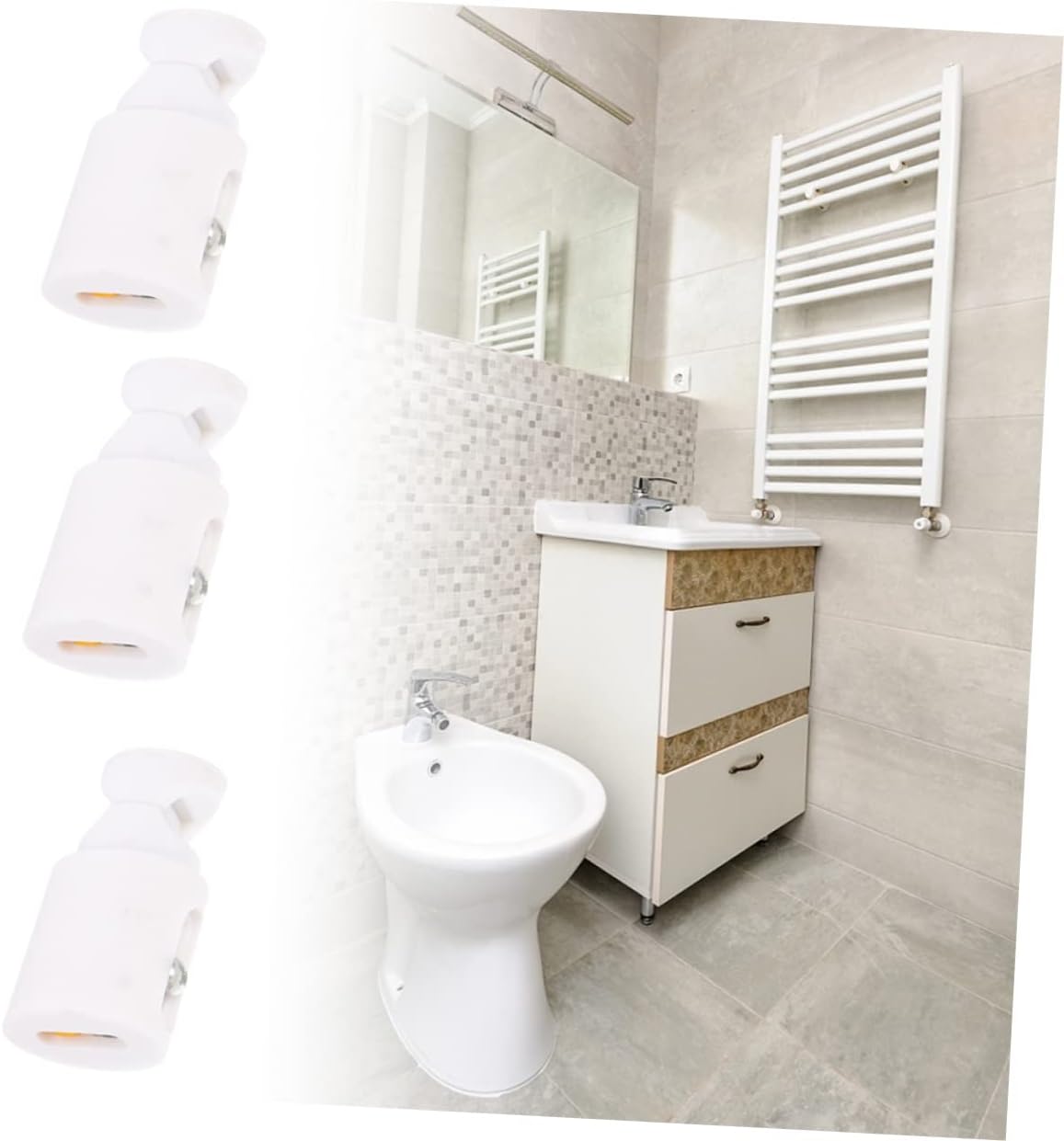 Garneck 3pcs Hard Plastic Radiator Hooks Towel Holders