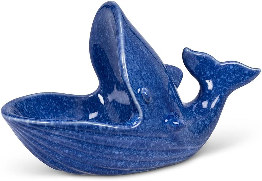 Abbott Collection Ceramic Whale Soap Dish 65 L