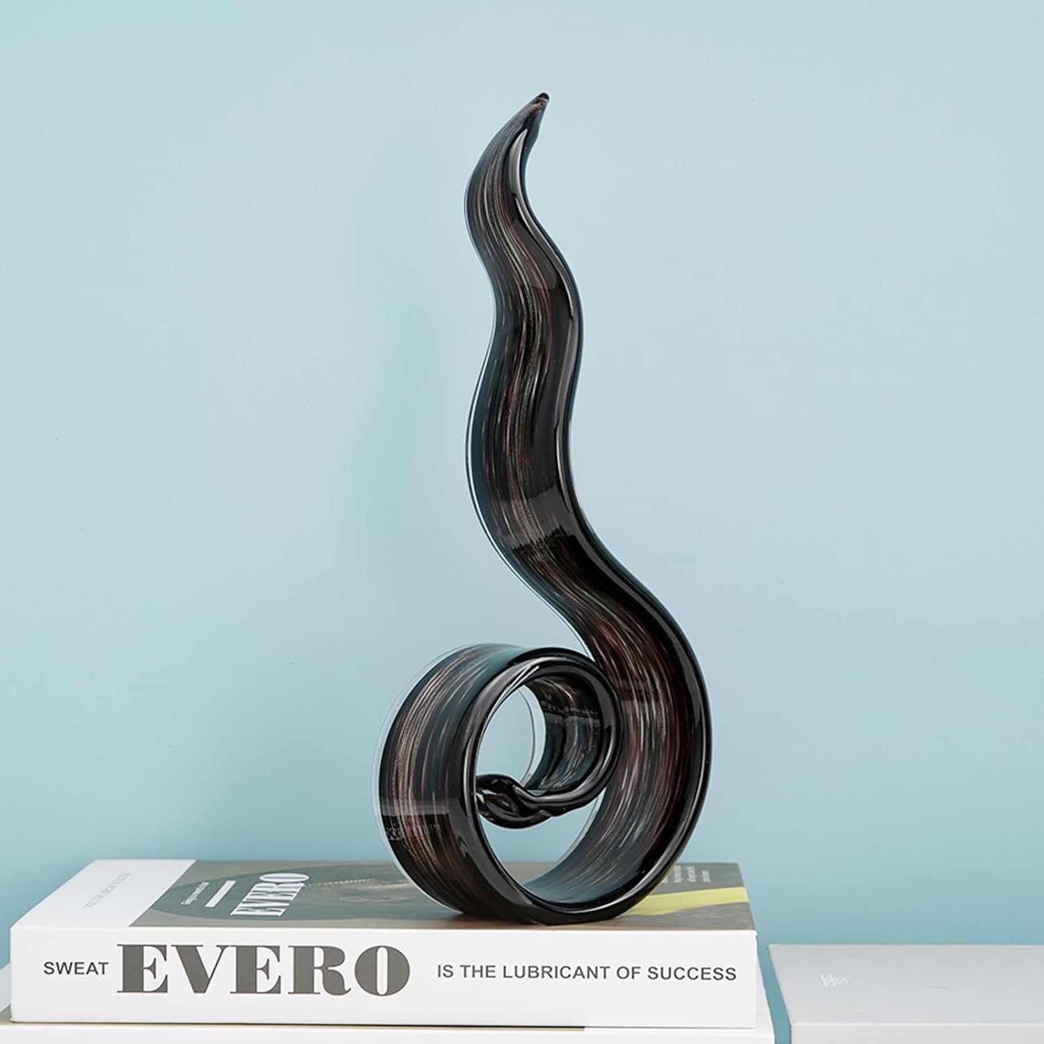 ORRFIDDY 115 Tall Glass Flame Sculpture Home Decor