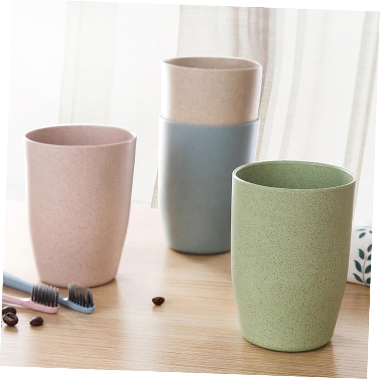 Luxshiny Stackable Lightweight Bathroom Tumbler Cup