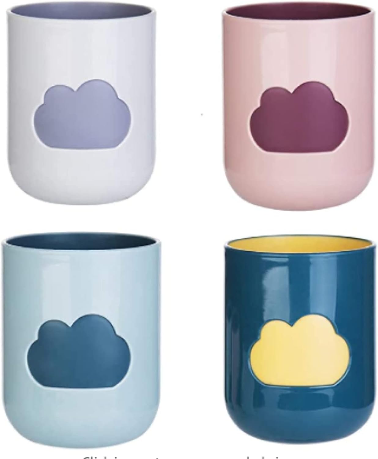 Unbreakable Cloud Pattern Toothbrush Cup for Kids Adults
