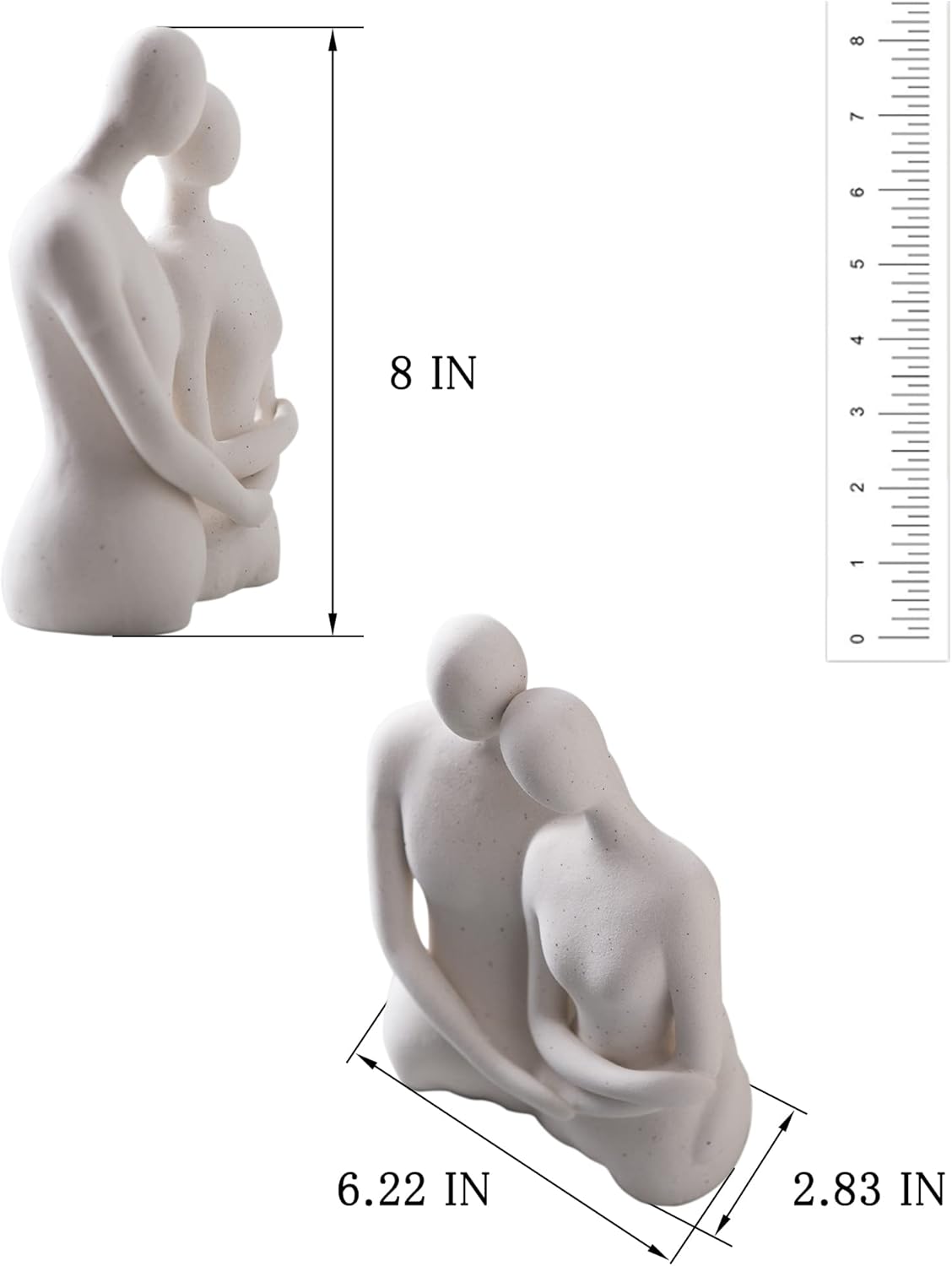 Modern Couple Figurines - Abstract Love Sculpture for Home Decor
