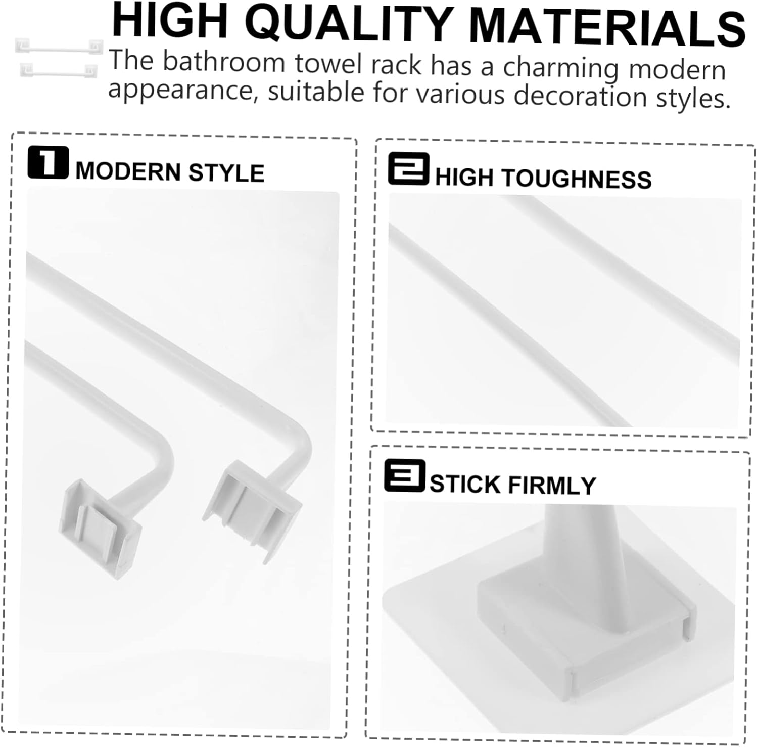 ASAKKURA 2Pcs Adhesive Towel Rack for Bathroom