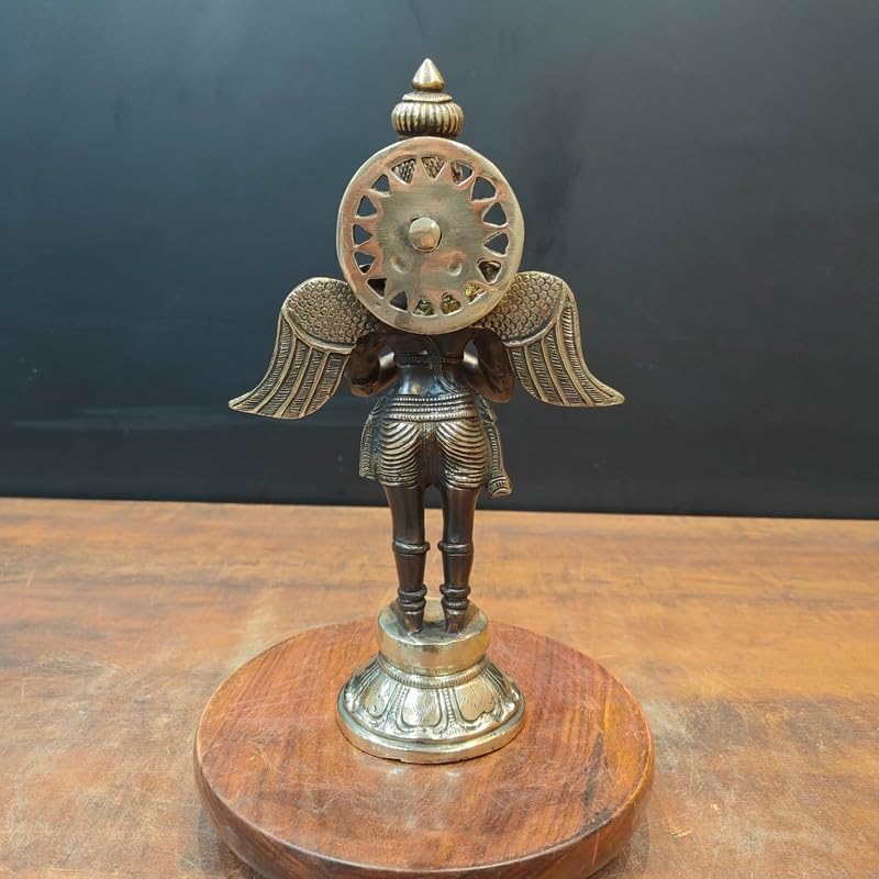 Statuestudio Standing Garuda Brass Idol 12 Inch