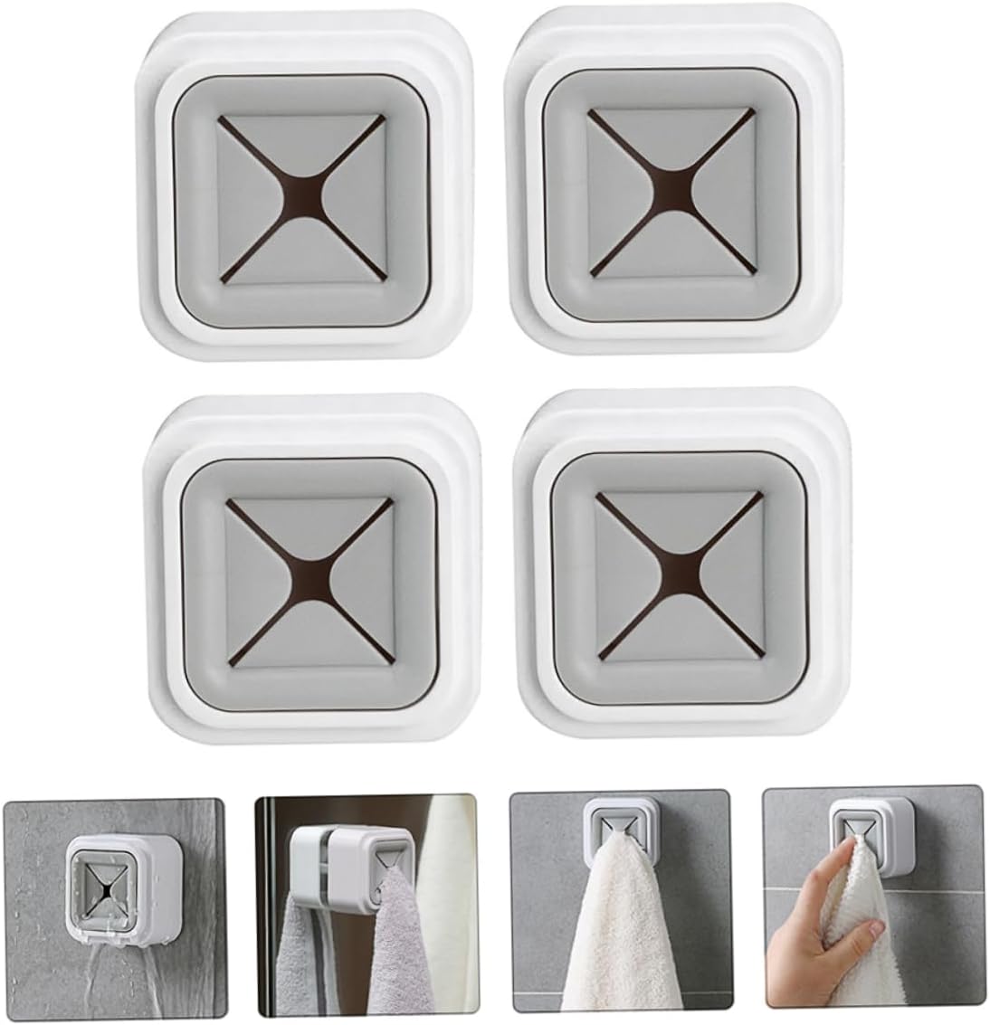 ULTECHNOVO 4Pcs Wall Mount Towel Rack