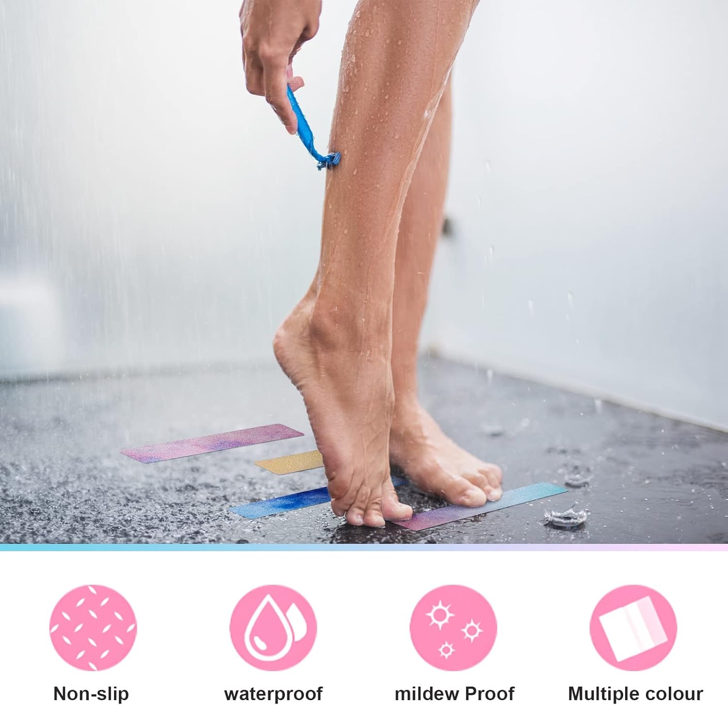 Non-Slip Bathtub Stickers 24 PCS for Safety