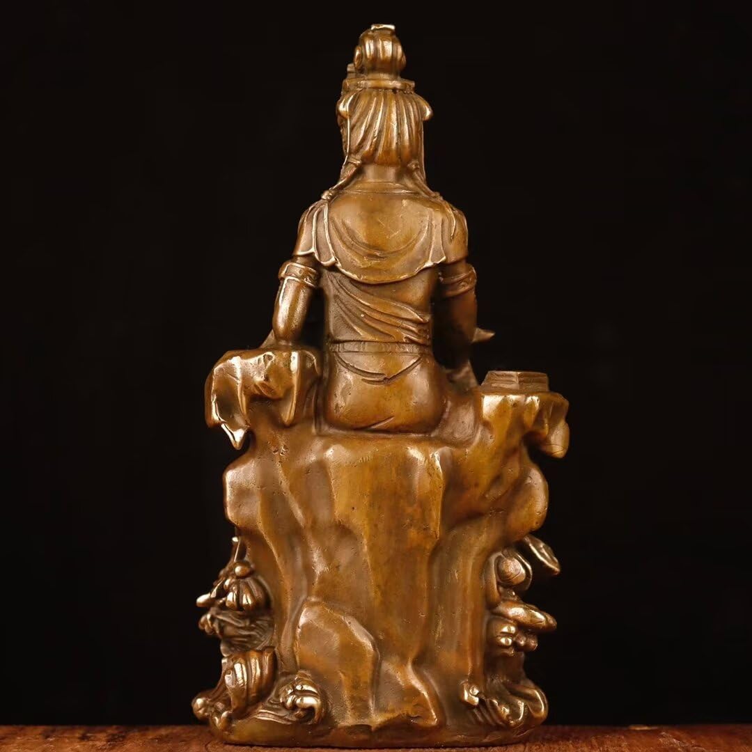 Chinese Brass Buddha Statue for Home Office Decor