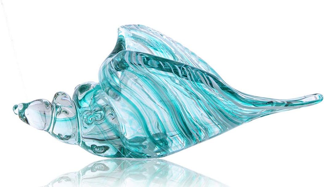QFkris Hand Blown Glass Conch Figurine Home Decor 1