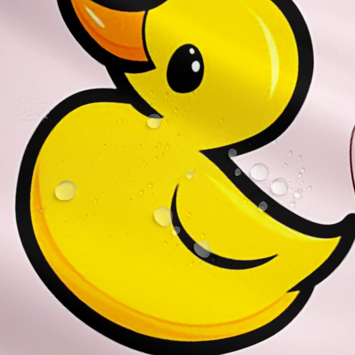 Erosebridal Yellow Duck Shower Curtain Set with 15 Hooks 1