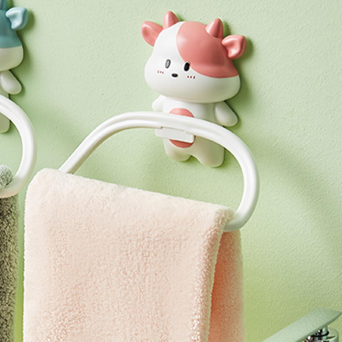 HAKIDZEL Hanging Towel Rack Cartoon Design for Bathroom