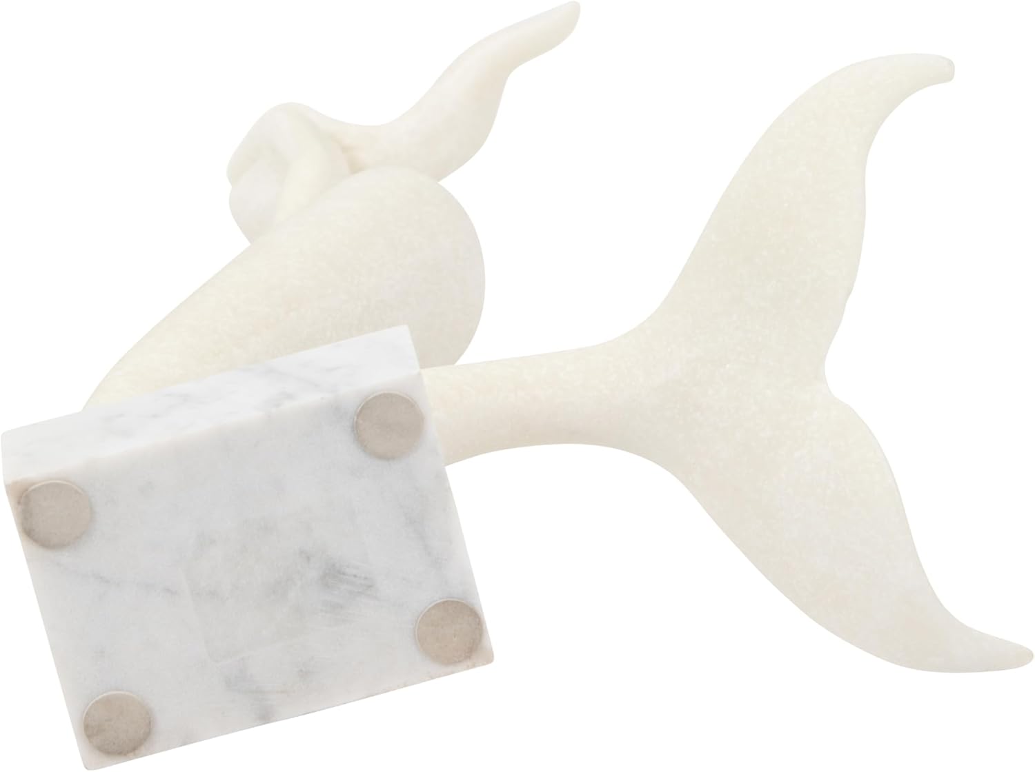 White Marble Mermaid Statue 14 Inch Home Decor 1