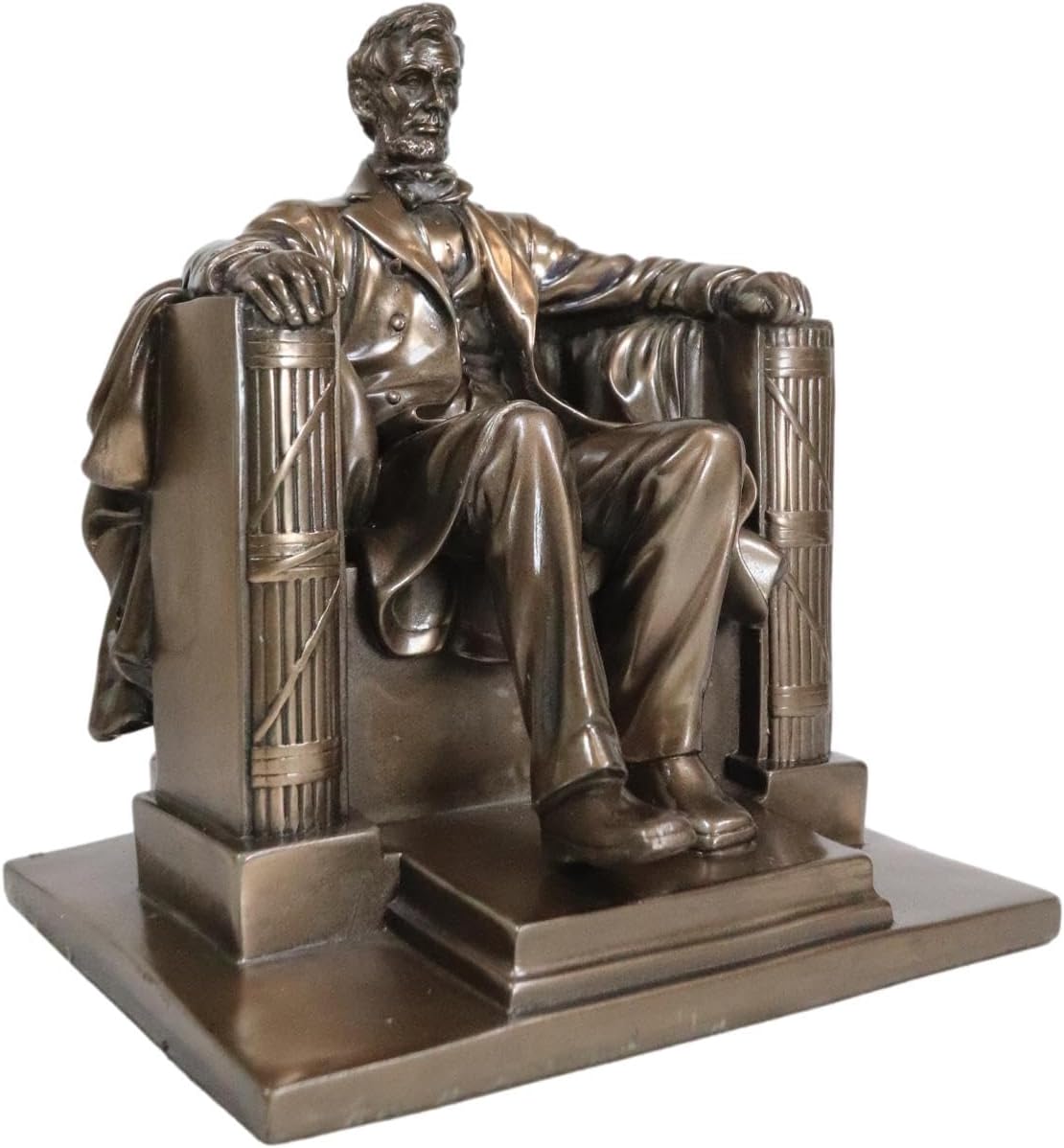 Ebros Gift Faux Bronze Lincoln Figurine 8 H