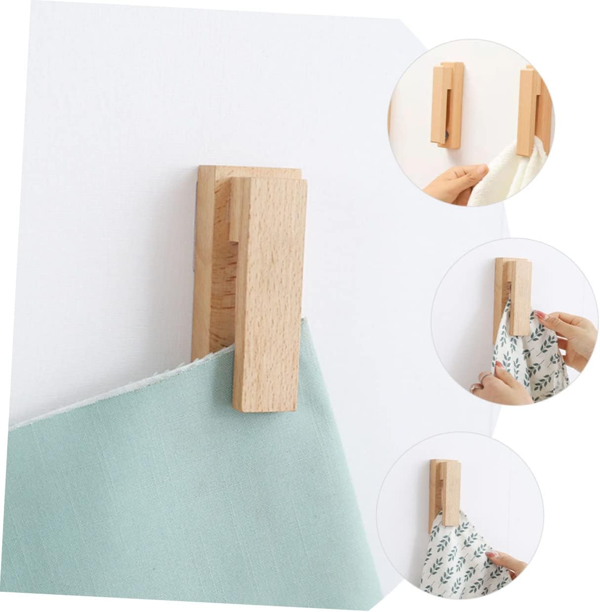 Parliky Solid Wood Bathroom Towel Rack Hook