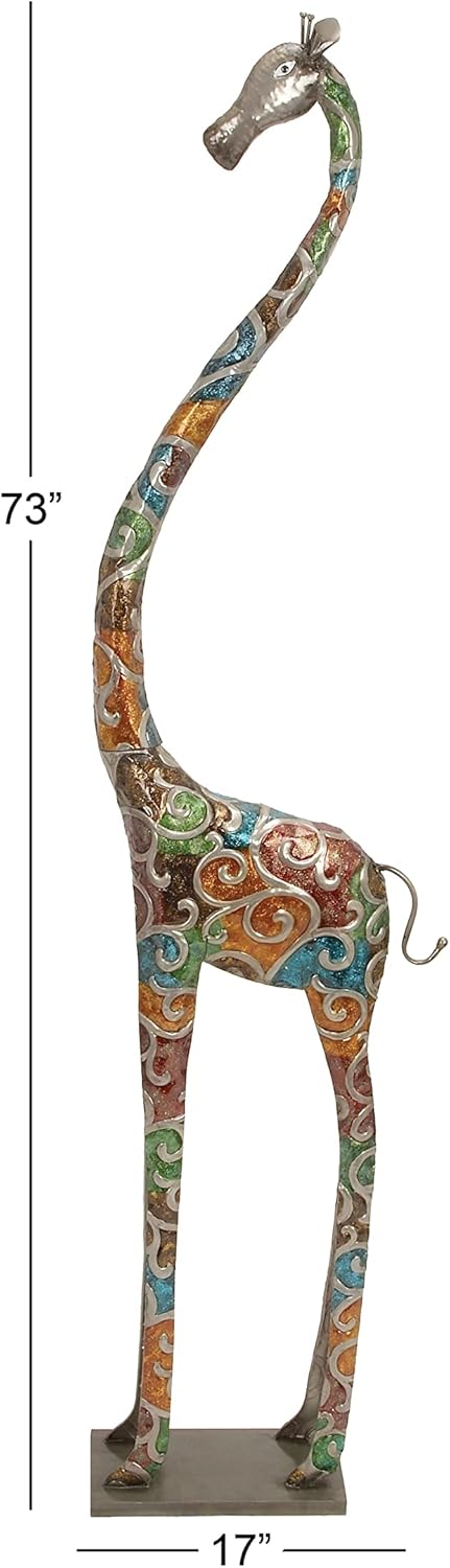 Deco 79 Metal Giraffe Decorative Statue