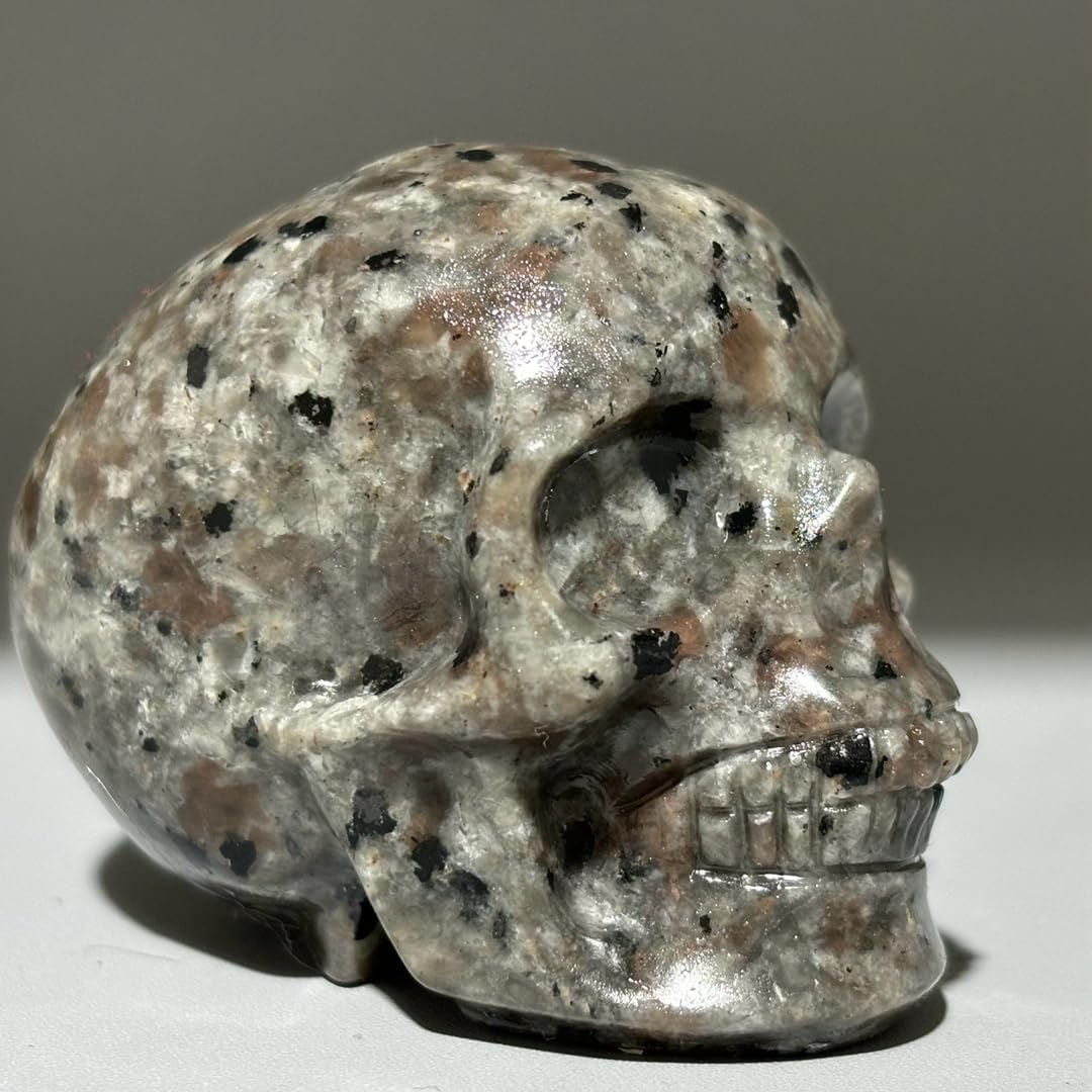 Natural Yooperlite Crystal Skull Hand Carved Statue