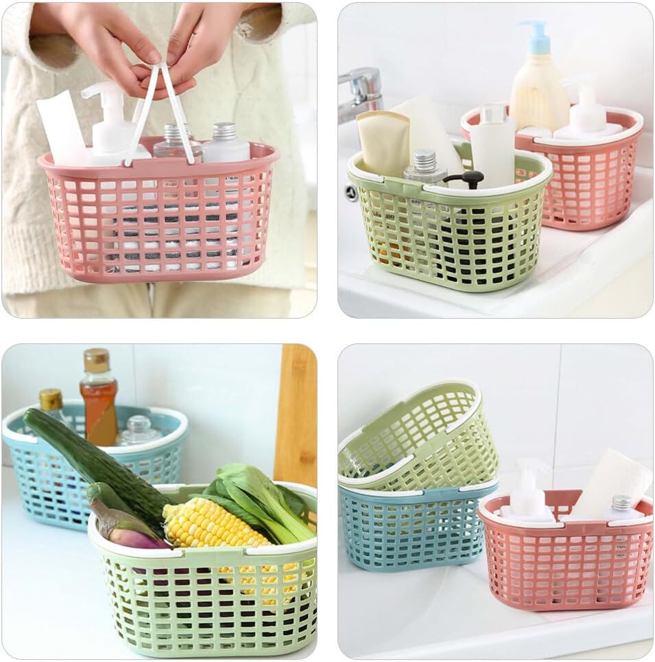 Cabilock Multipurpose Storage Baskets with Handles for Bathroom and Kitchen Use