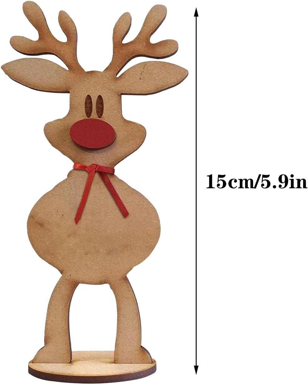 Miniature Reindeer Statue Figurine Home Decor Accent