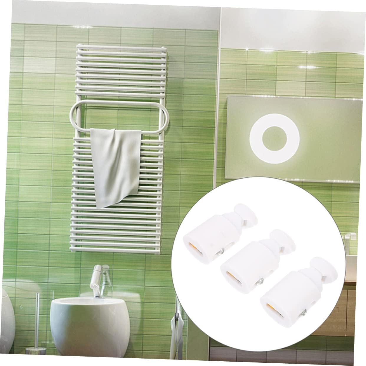 Garneck 3pcs Hard Plastic Radiator Hooks Towel Holders