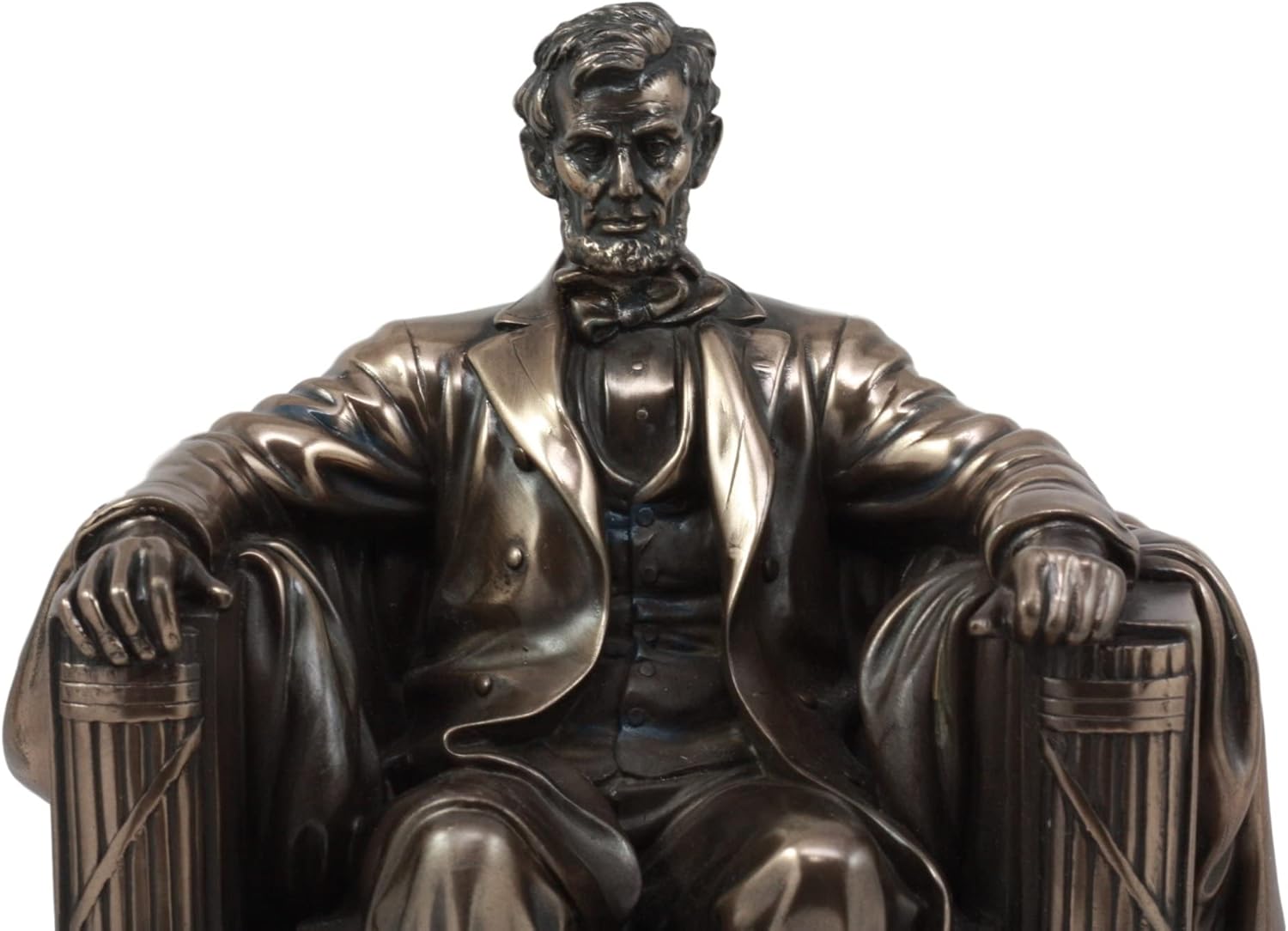 Ebros Gift Faux Bronze Lincoln Figurine 8 H