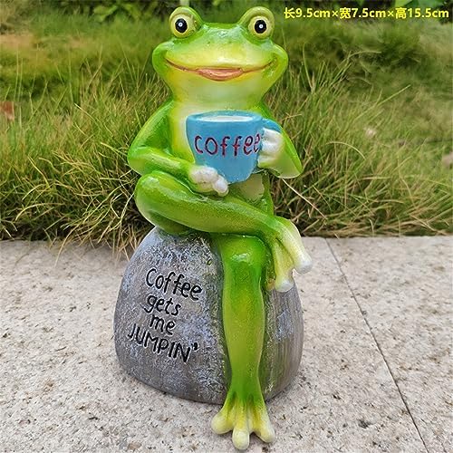 Sitting Frog Garden Statue - Home Decor Figurine 1