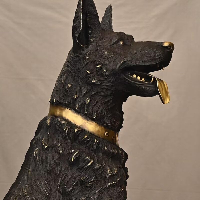 Julrybox Brass Lucky Dog Feng Shui Statue Decor
