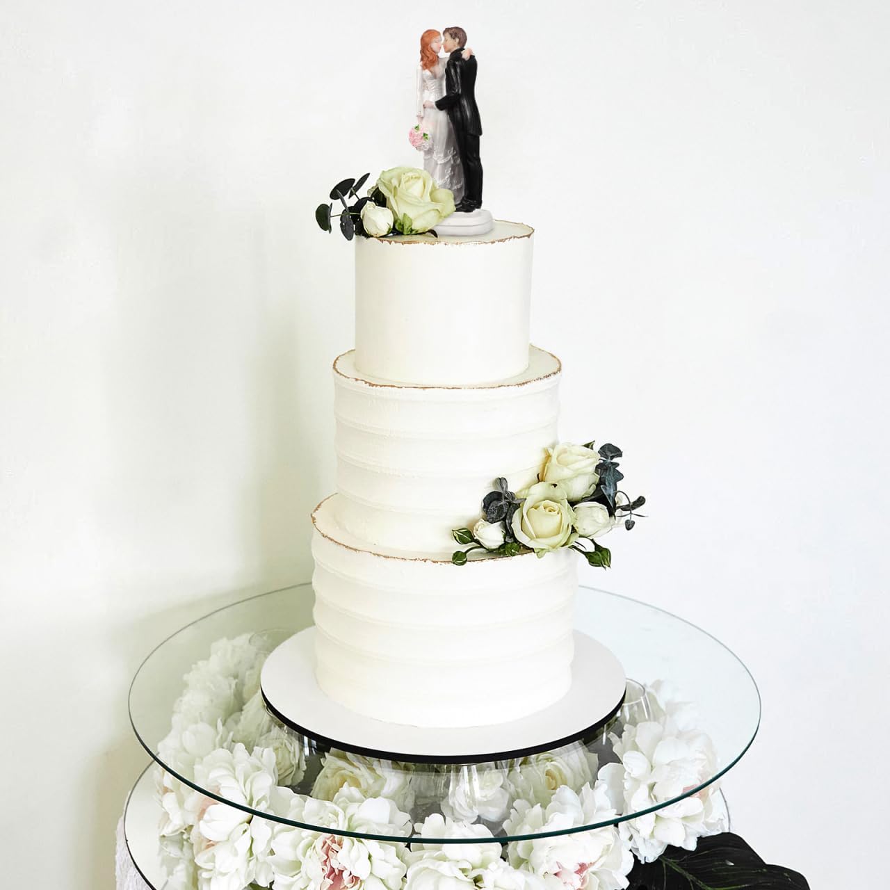 HOOTNEE Wedding Bride Groom Statue Cake Topper Couple Figurine