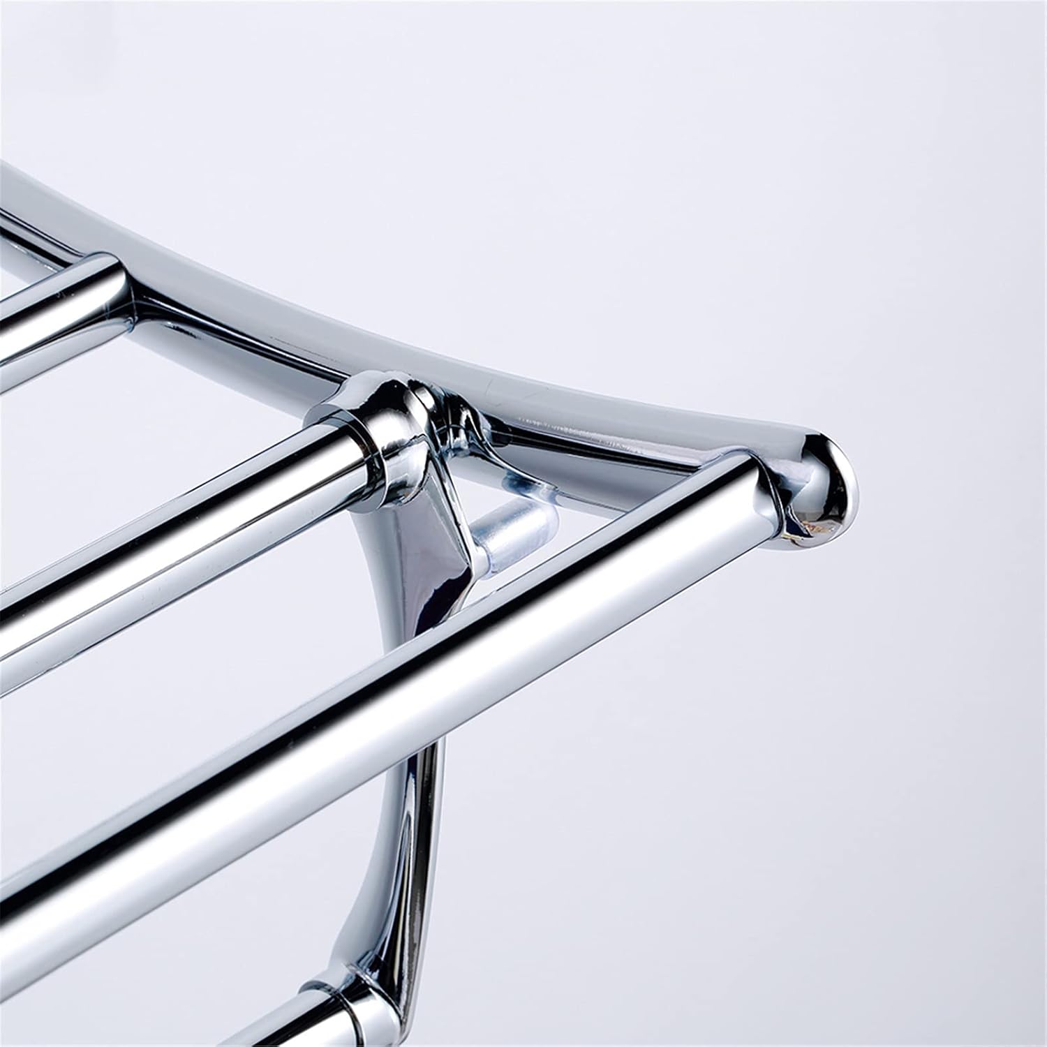 Bathroom Towel Rack 19 Inches Foldable Wall Mounted Double Holder