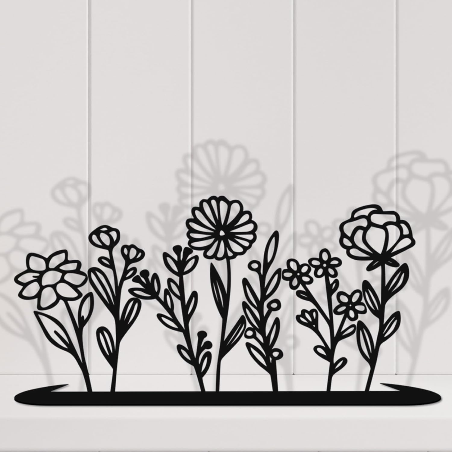 Miniature Metal Flower Statue for Home Decor